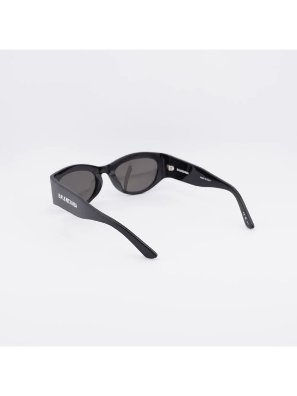 Balenciaga BB0330SK 001 Sunglasses Black Cat Eye Frame, Grey Lenses